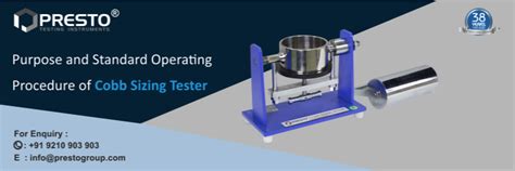 cobb sizing test|cobb sizing tester operating procedure.